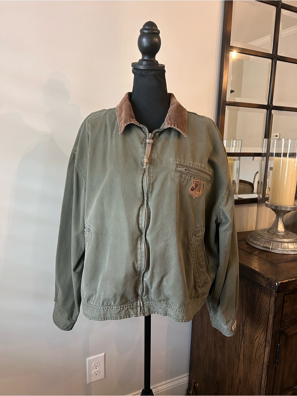 Vintage Disney Store Mickey Mouse "Route 28" Detroit-style work jacket